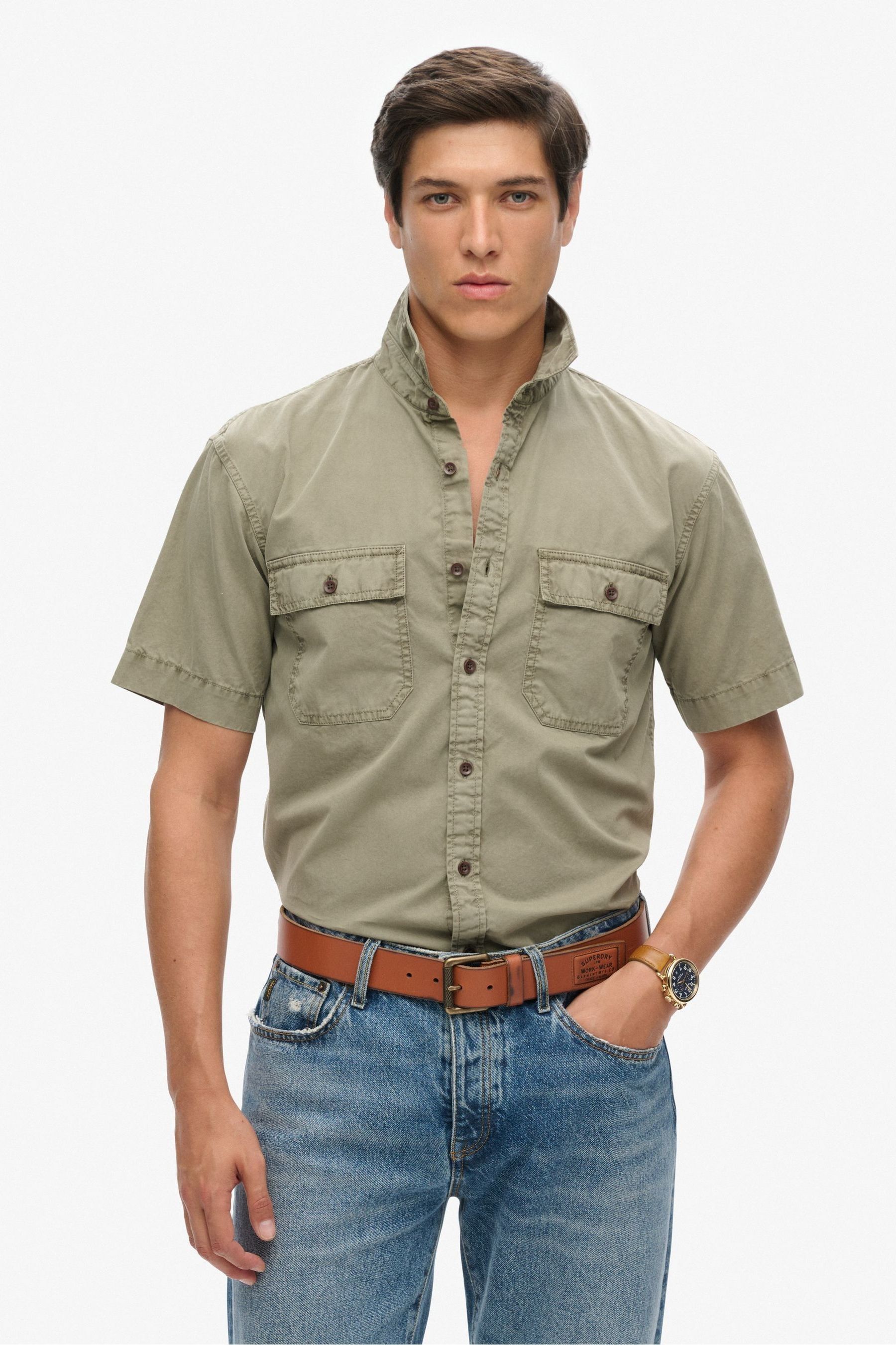 Superdry green shirt online