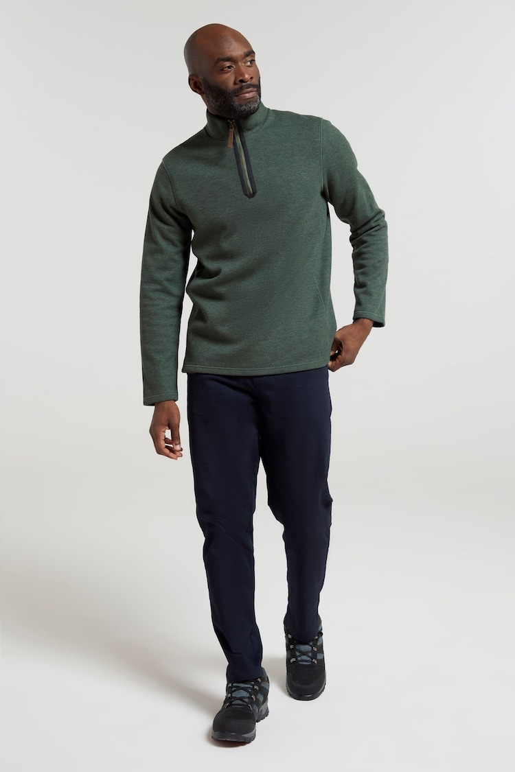 Mountain Warehouse Green Mens Beta Zip Neck Top - Image 2 of 5