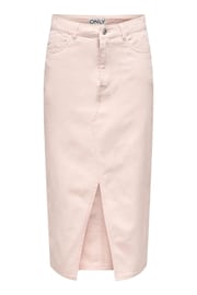 ONLY Pink Denim Midi Skirt With Front Split - Image 4 of 5