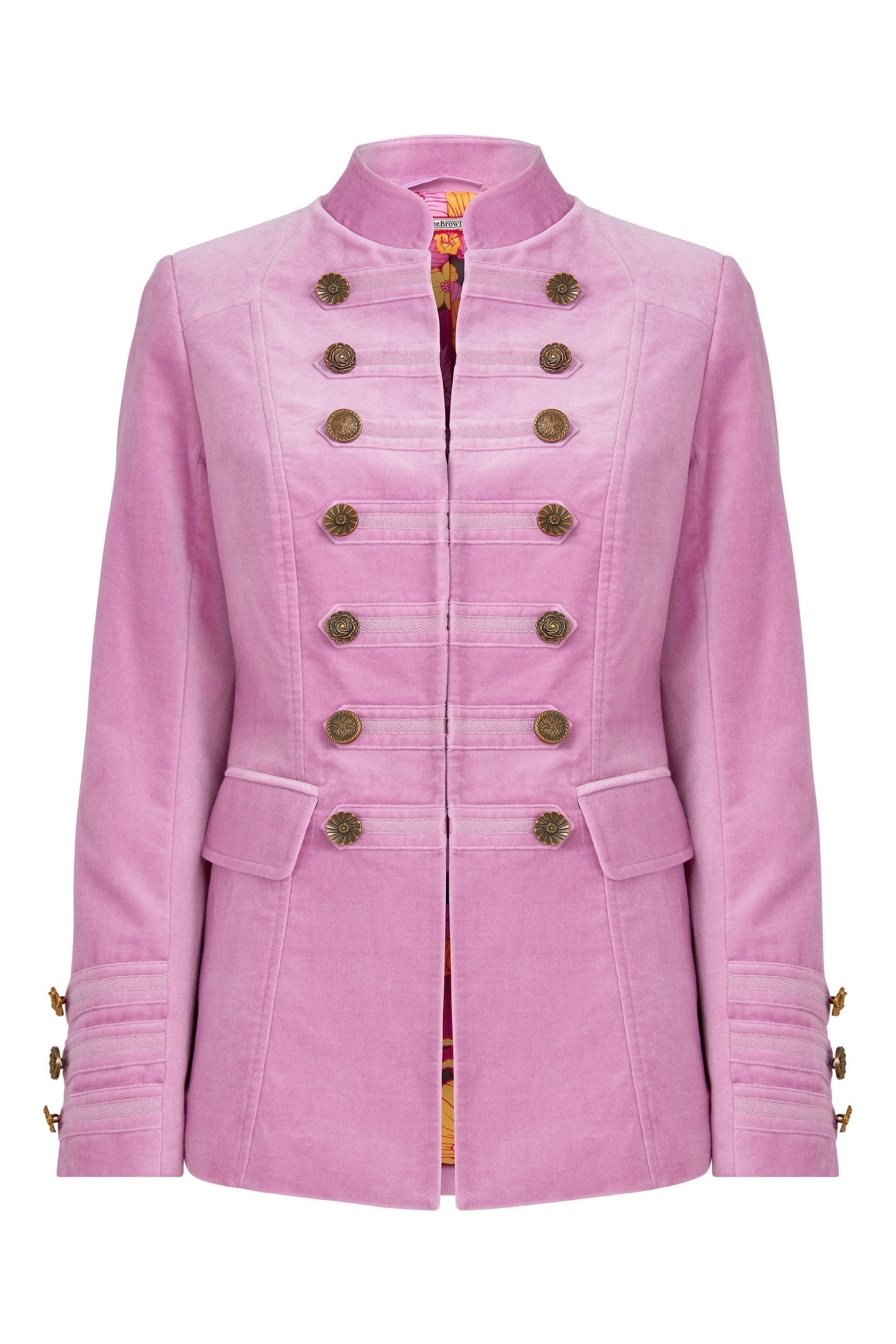 Buy Joe Browns Purple Button Detail Velvet Military Jacket from Next Luxembourg