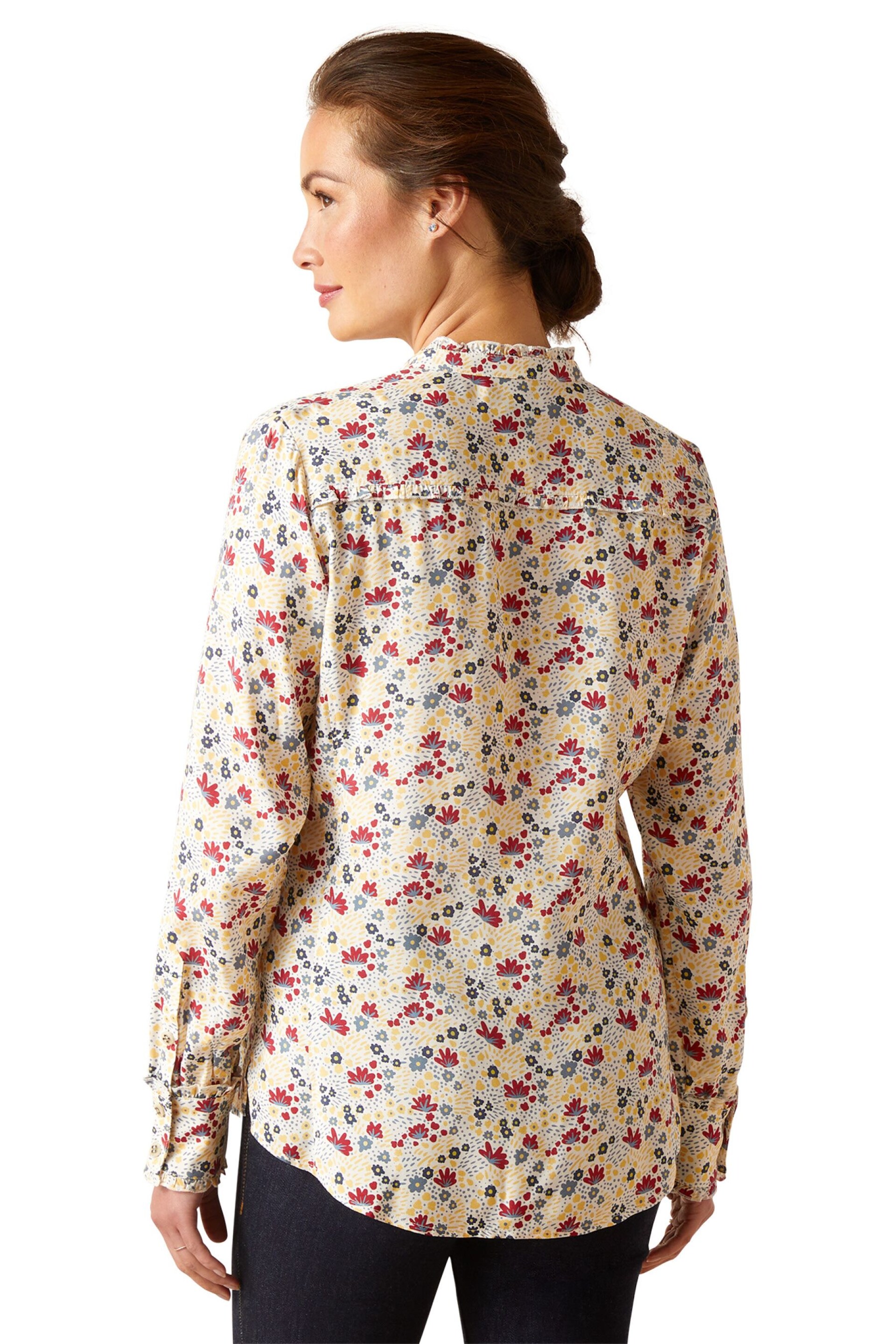 Ariat Clarion Floral White Blouse - Image 3 of 4