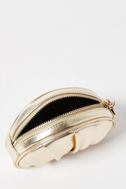 Oliver Bonas Gold Pleated Croissant Zipped Pouch - Image 6 of 6