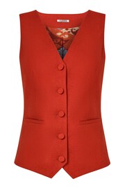 Joe Browns Orange Lyla Linen Blend Waistcoat - Image 7 of 7