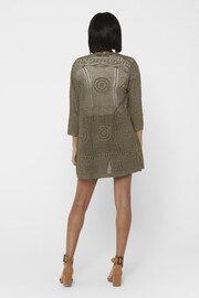 JDY Green Crochet Relaxed Summer Cardigan - Image 4 of 4