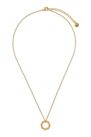 Orelia London 18k Gold Plating Twist Textured Open Circle Necklace - Image 1 of 2