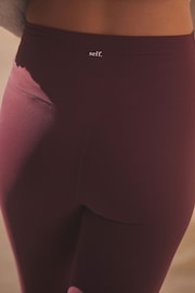 self. Burgundy High Waist Leggings - Image 5 of 8