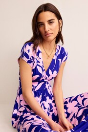 Boden Pink Petite Vanessa Wrap Jersey Maxi Dress - Image 3 of 5