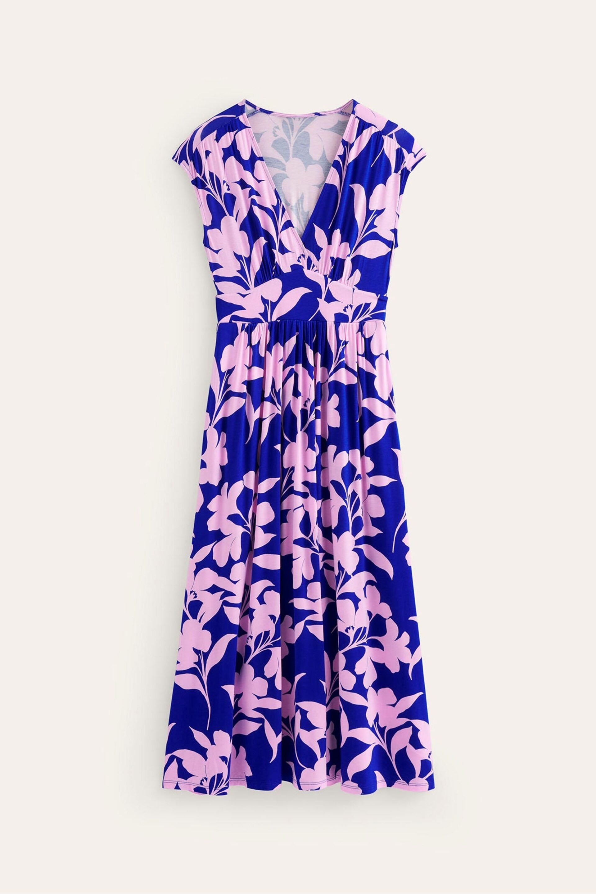 Boden Pink Petite Vanessa Wrap Jersey Maxi Dress - Image 5 of 5