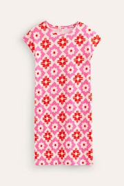 Boden Pink 100% Cotton Leah Jersey T-Shirt Dress - Image 5 of 5