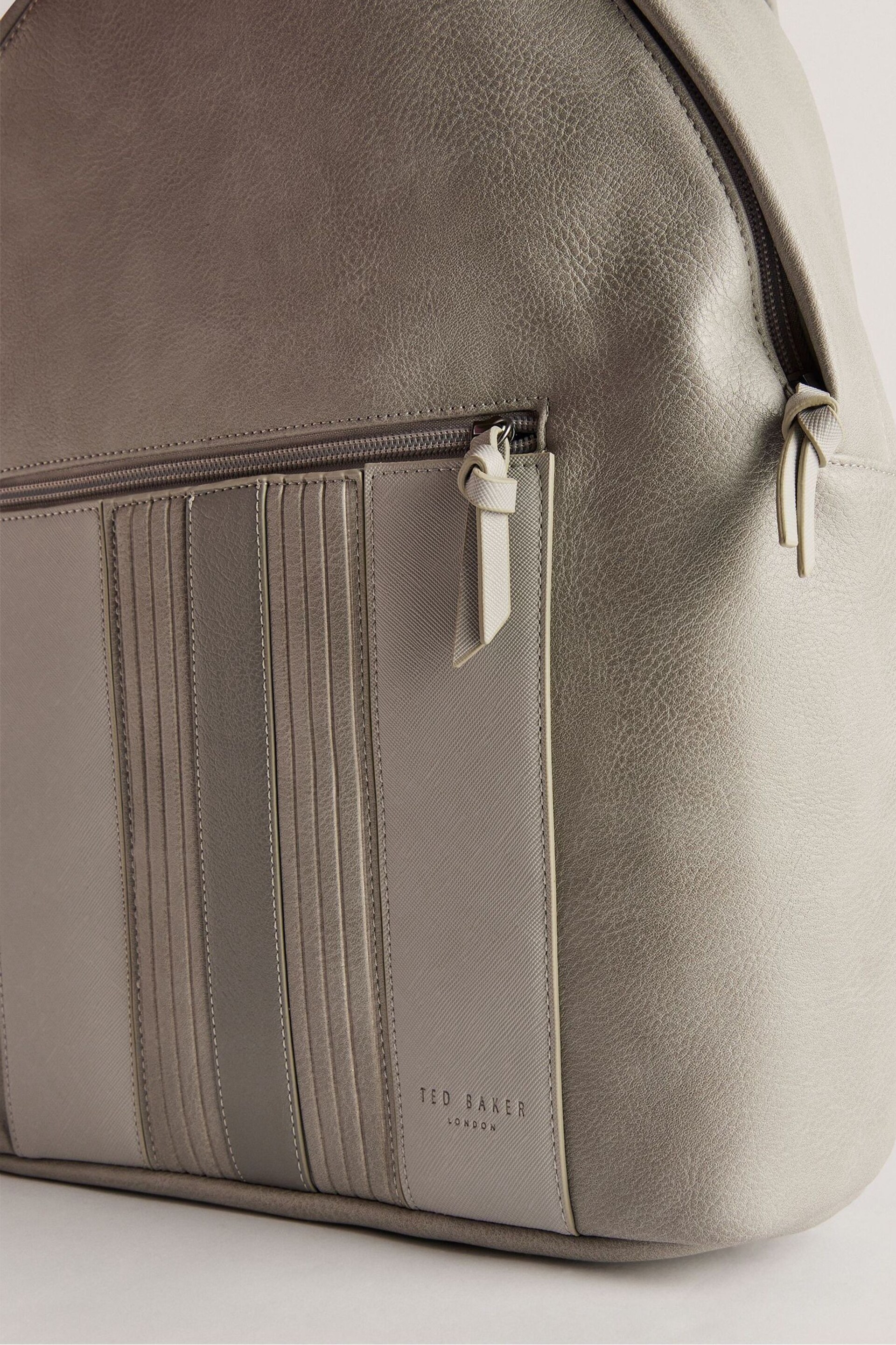 Ted Baker Grey Esentle Striped Backpack - Image 3 of 5