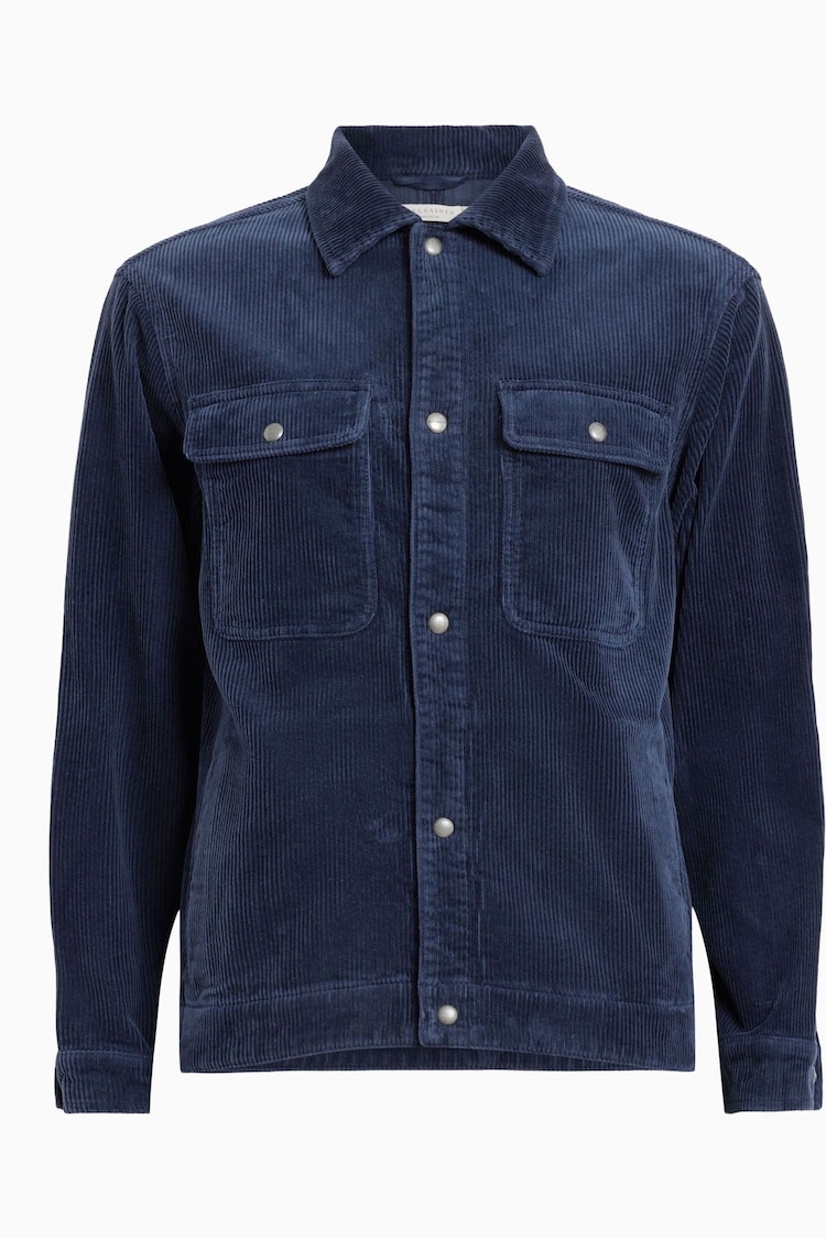 AllSaints Blue Castleford Shirt - Image 5 of 5