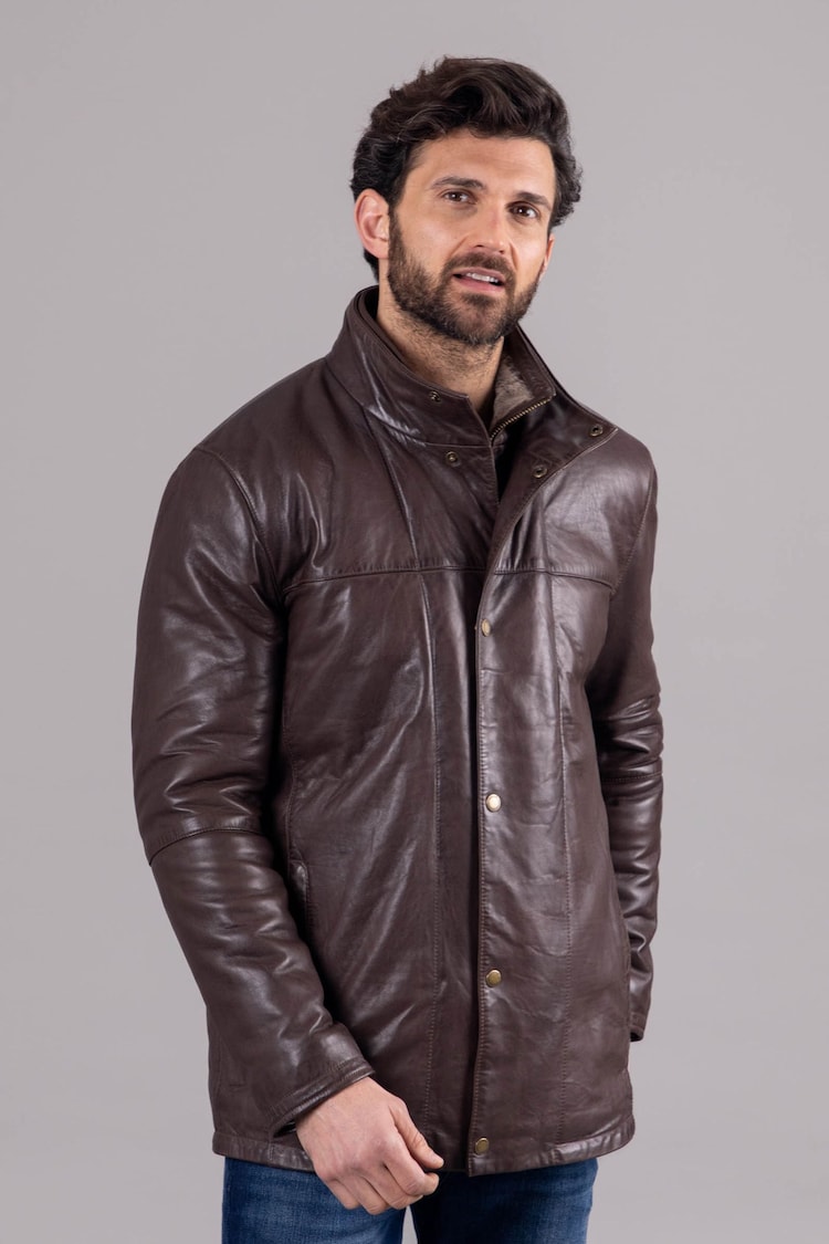 Lakeland Leather Brown Garstone Leather Coat - Image 1 of 9