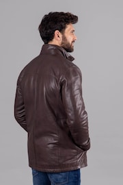 Lakeland Leather Brown Garstone Leather Coat Jacket - Image 3 of 9