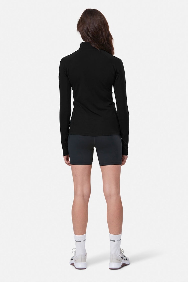 Gym + Coffee Black Relentless 1/4 Zip Womens Sweat Top - Image 2 of 6