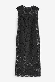 Ted Baker Black Crochet Sleeveless Corha Midi Dress - Image 4 of 5