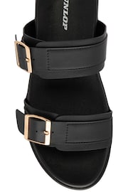 Dunlop Black Open Toe Mules Sandals - Image 4 of 4