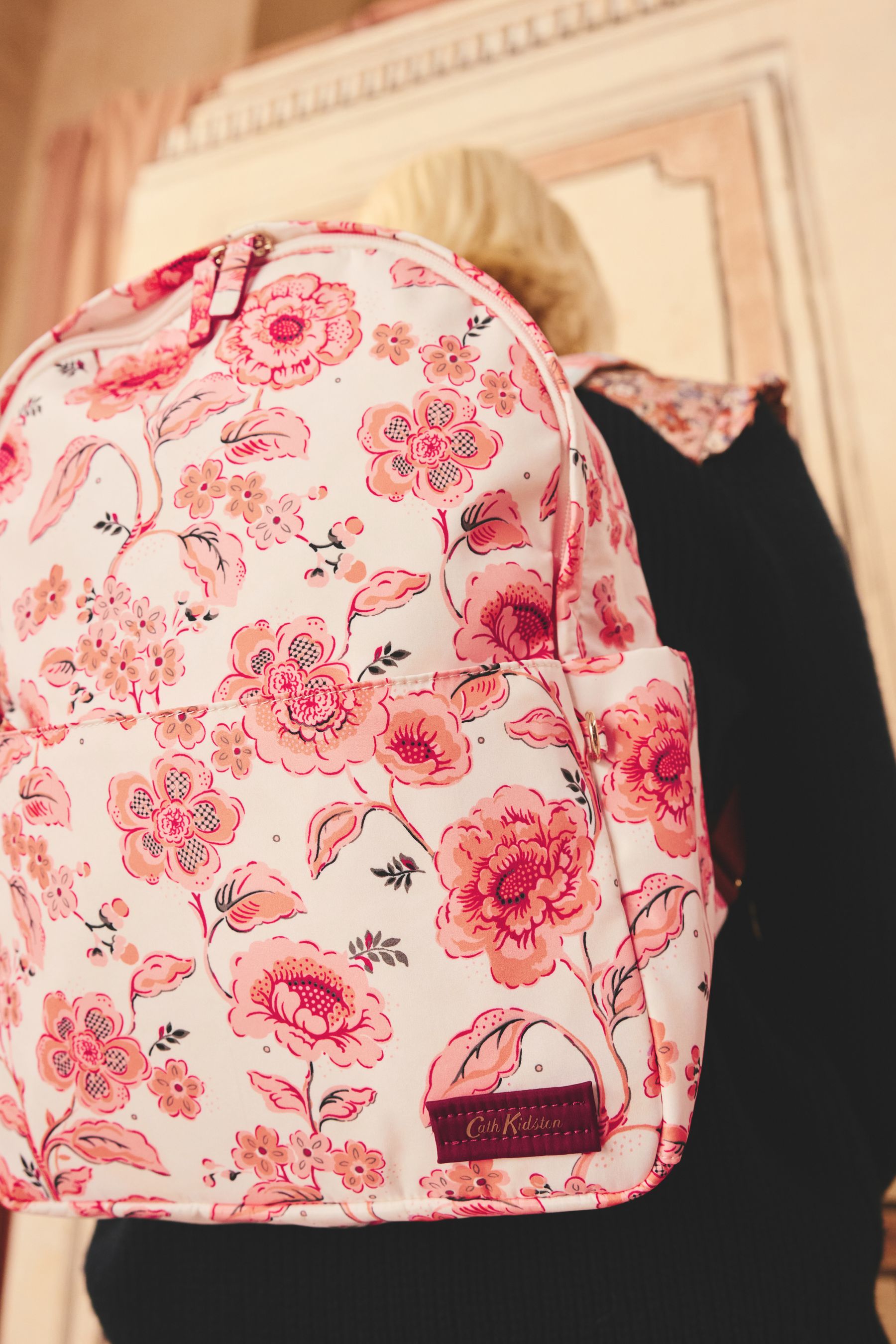 Cath kidston jacquard rose velvet backpack best sale