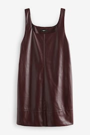 Burgundy Red PU Faux Leather Mini Dress - Image 5 of 7