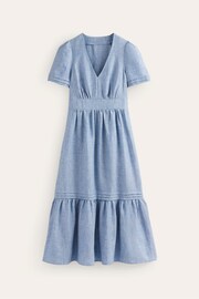 Boden Blue Eve Linen Midi Dress - Image 5 of 5