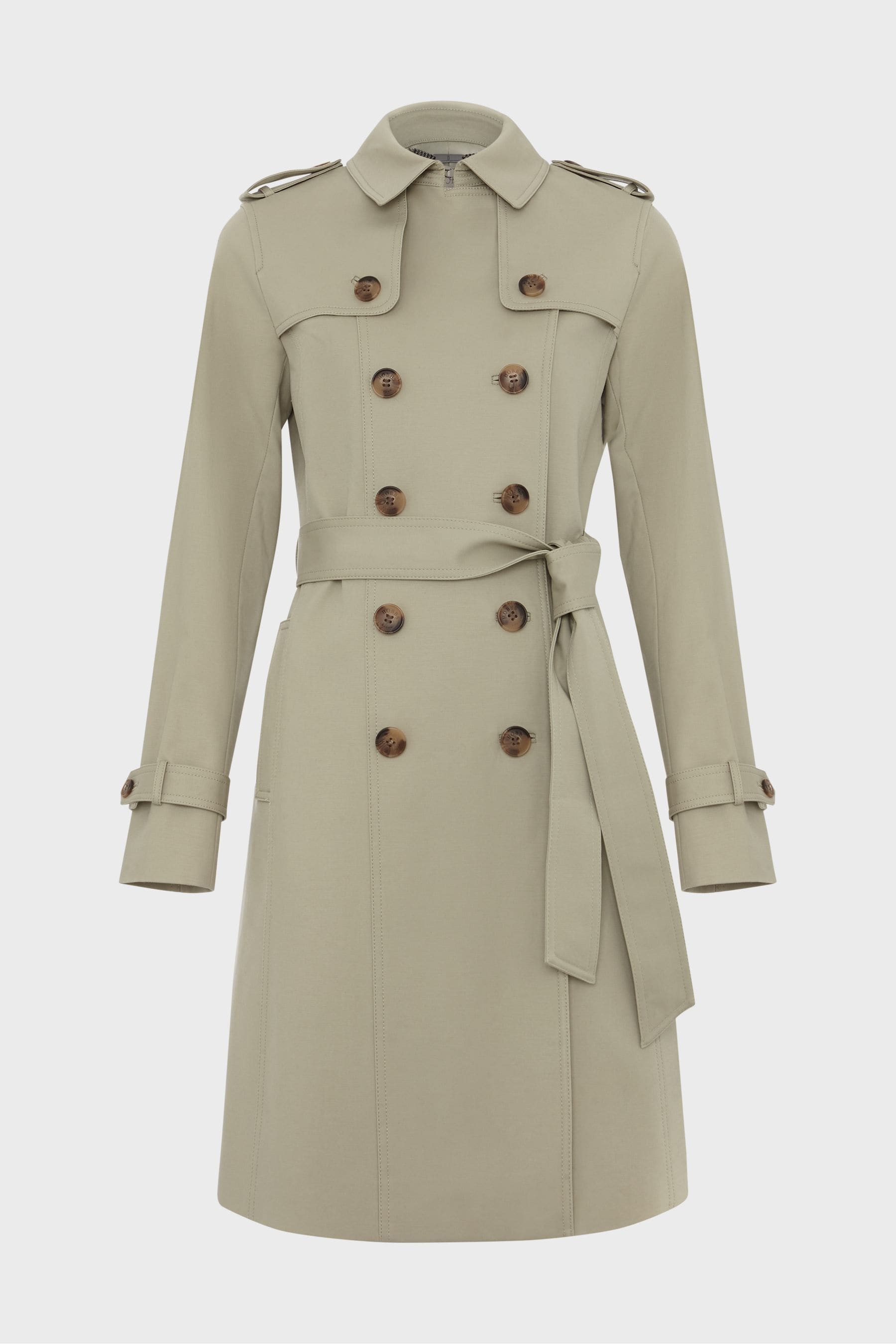 Buy Hobbs Cream Grey Petite Petite Saskia Trench Coat from Next Ireland