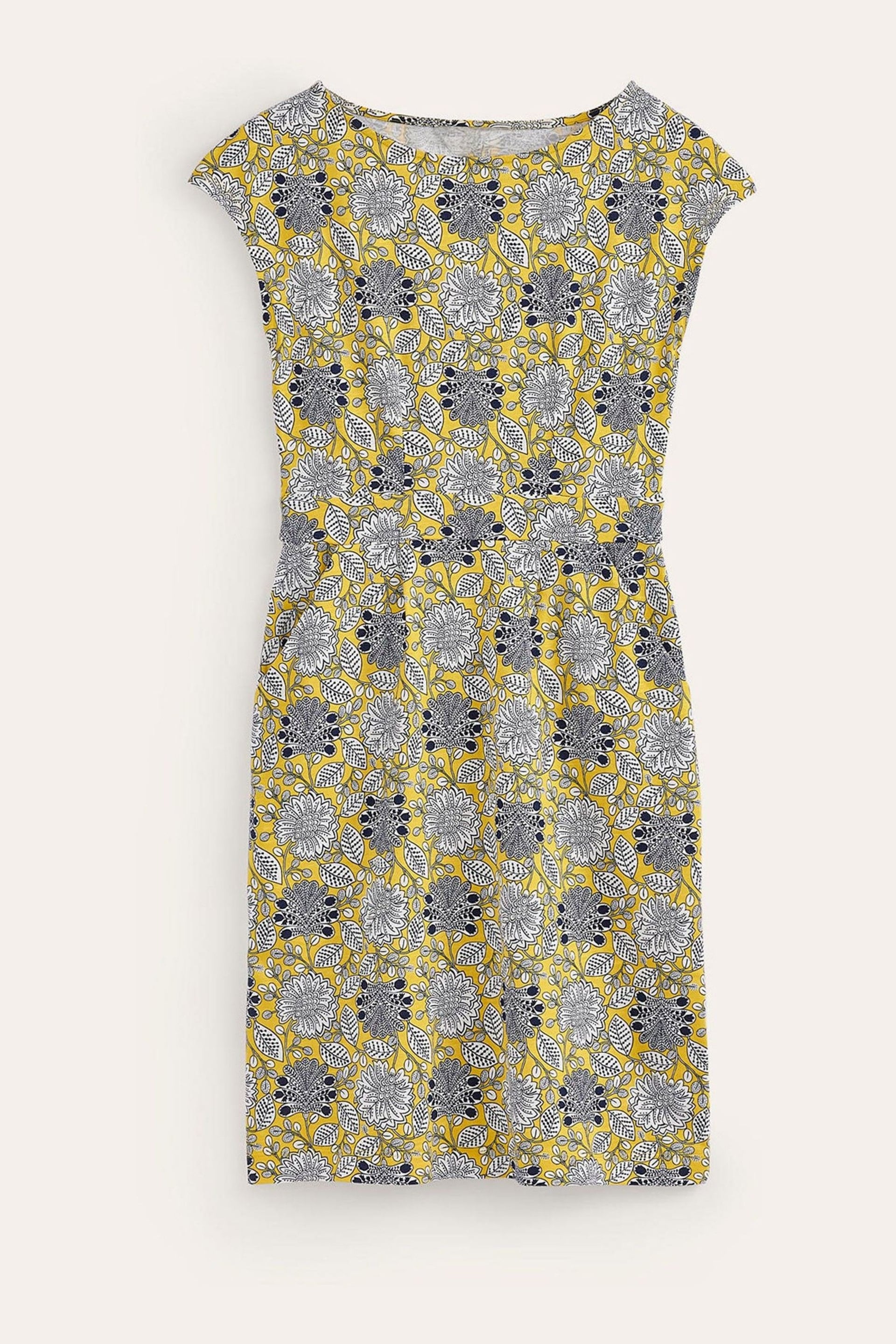 Boden Yellow Florrie Jersey Dress - Image 6 of 6