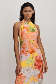 Raishma Silk Halter Neck Midi Dress - Image 3 of 5