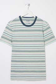 FatFace Green Trescowe Stripe T-Shirt - Image 6 of 6