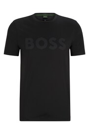 BOSS Black Tonal Large Chest Logo Performance-Stretch T-Shirt - Image 5 of 5