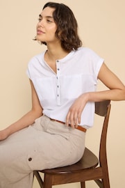 White Stuff White Jersey Mix Beth Shirt - Image 1 of 7