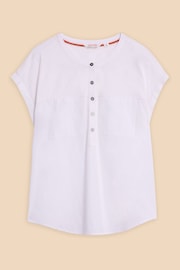 White Stuff White Jersey Mix Beth Shirt - Image 5 of 7