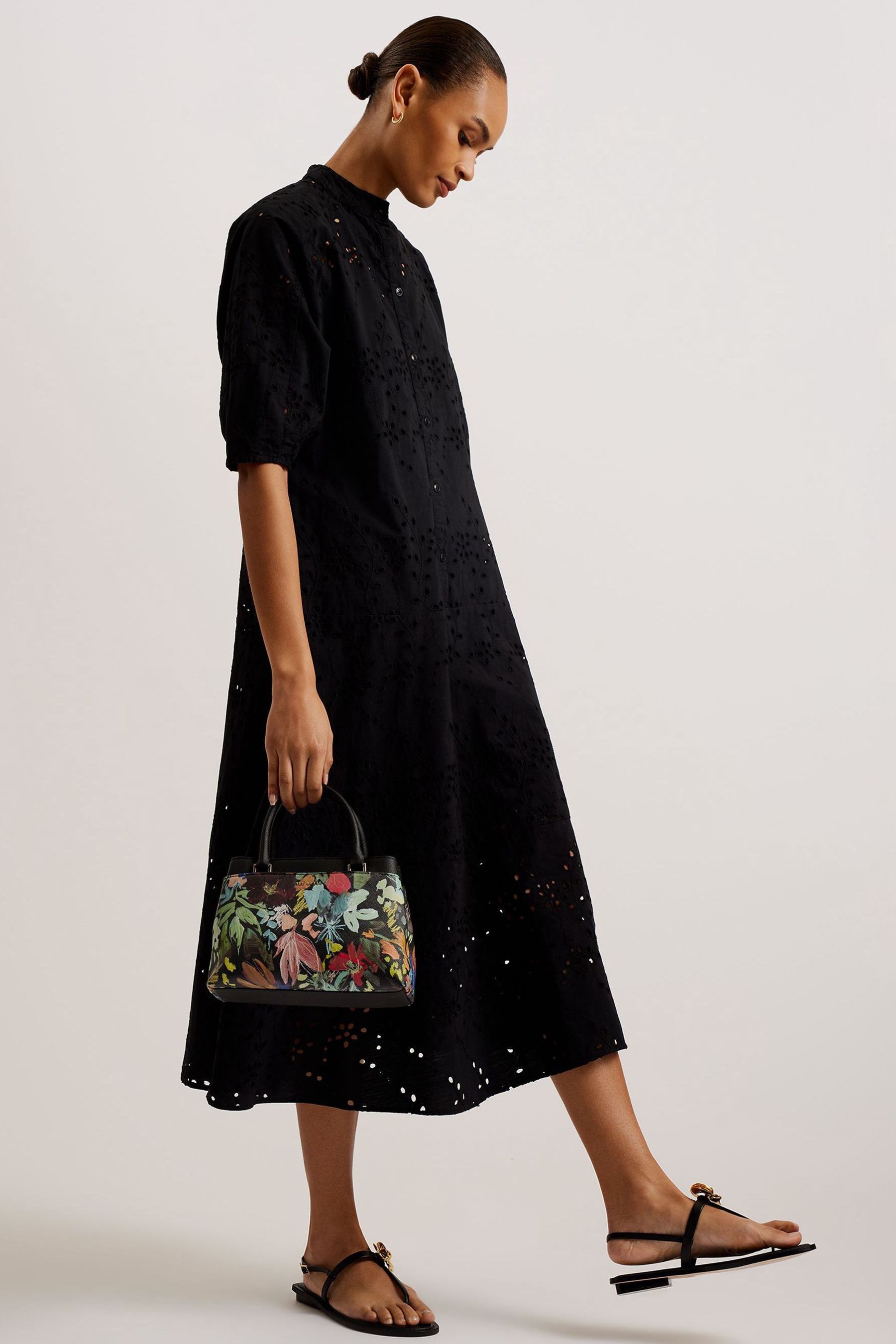 Buy Ted Baker Black Beaticn Painted Meadow Mini Top Handle Bag from Next Ireland