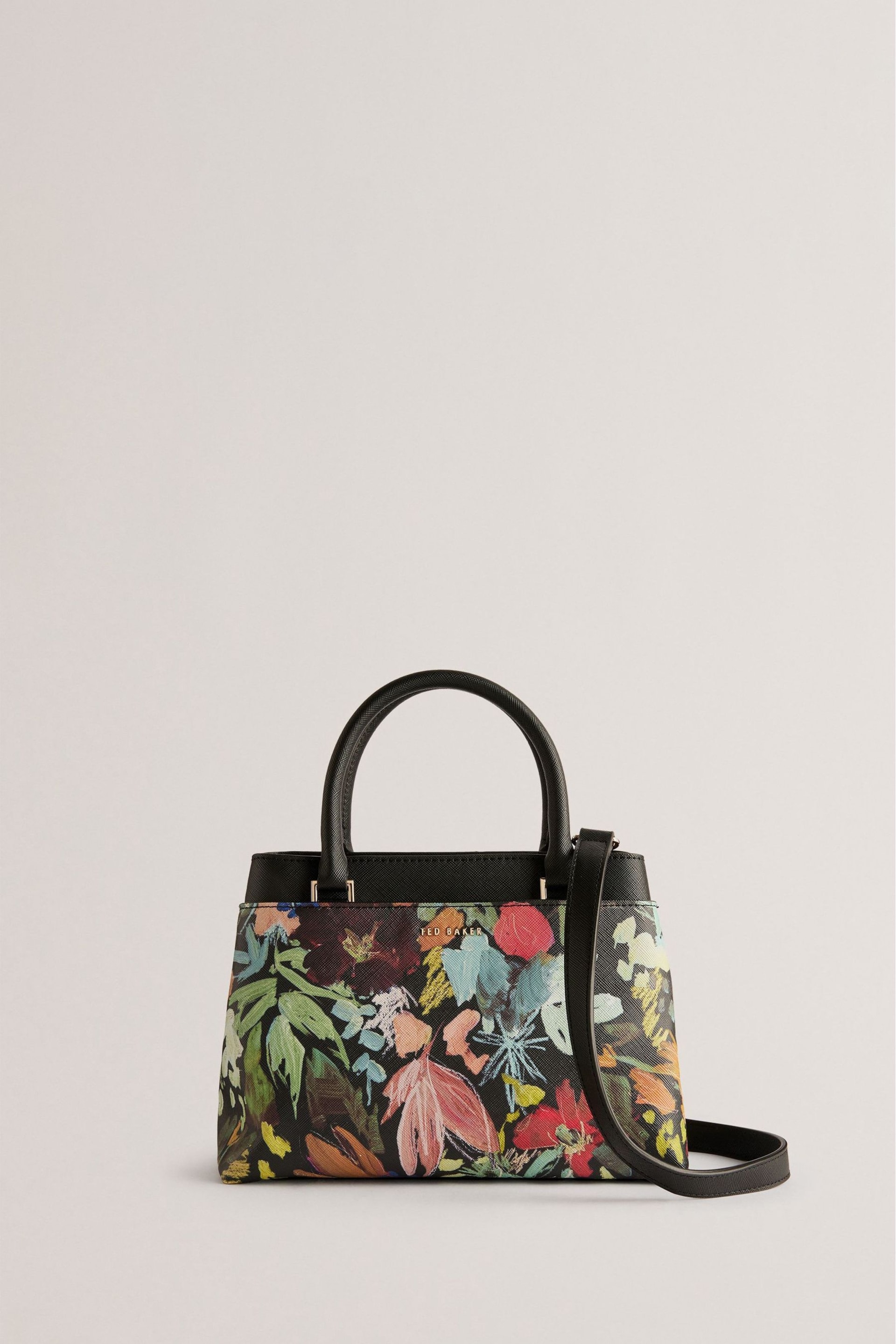 Ted Baker Black Beaticn Painted Meadow Mini Top Handle Bag - Image 2 of 5