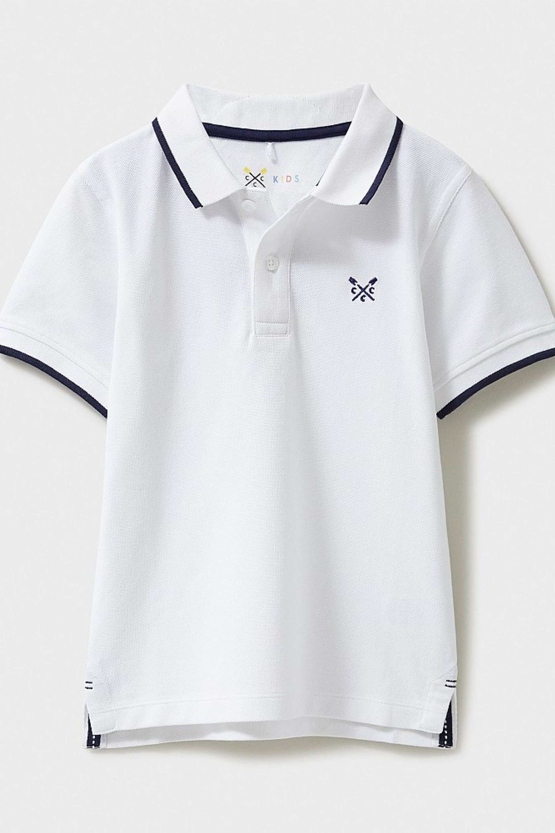 Crew Clothing Tipped Pique Short Sleeve Polo Shirt - Image 3 of 5