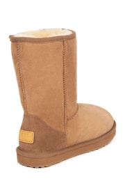 Just Sheepskin Brown Ladies Short Classic Boots - Image 3 of 5