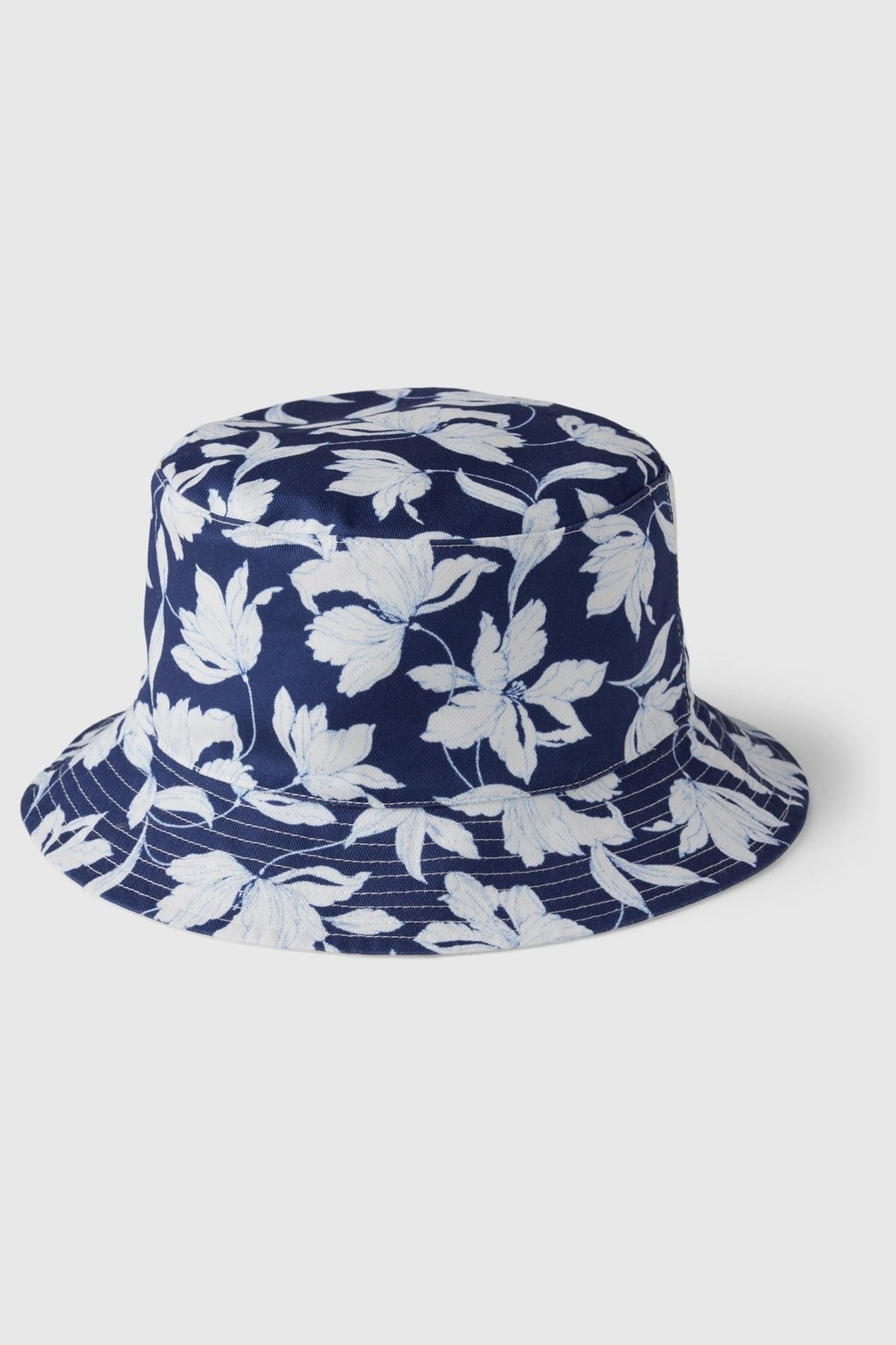 Gap Blue Floral Kids Organic Cotton Print Bucket Hat - Image 2 of 2