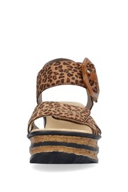 Rieker Womens Bur Fastener Brown Sandal - Image 5 of 10