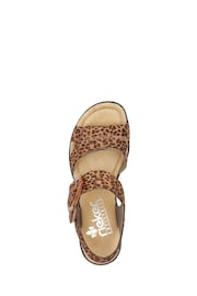 Rieker Womens Bur Fastener Brown Sandal - Image 7 of 10