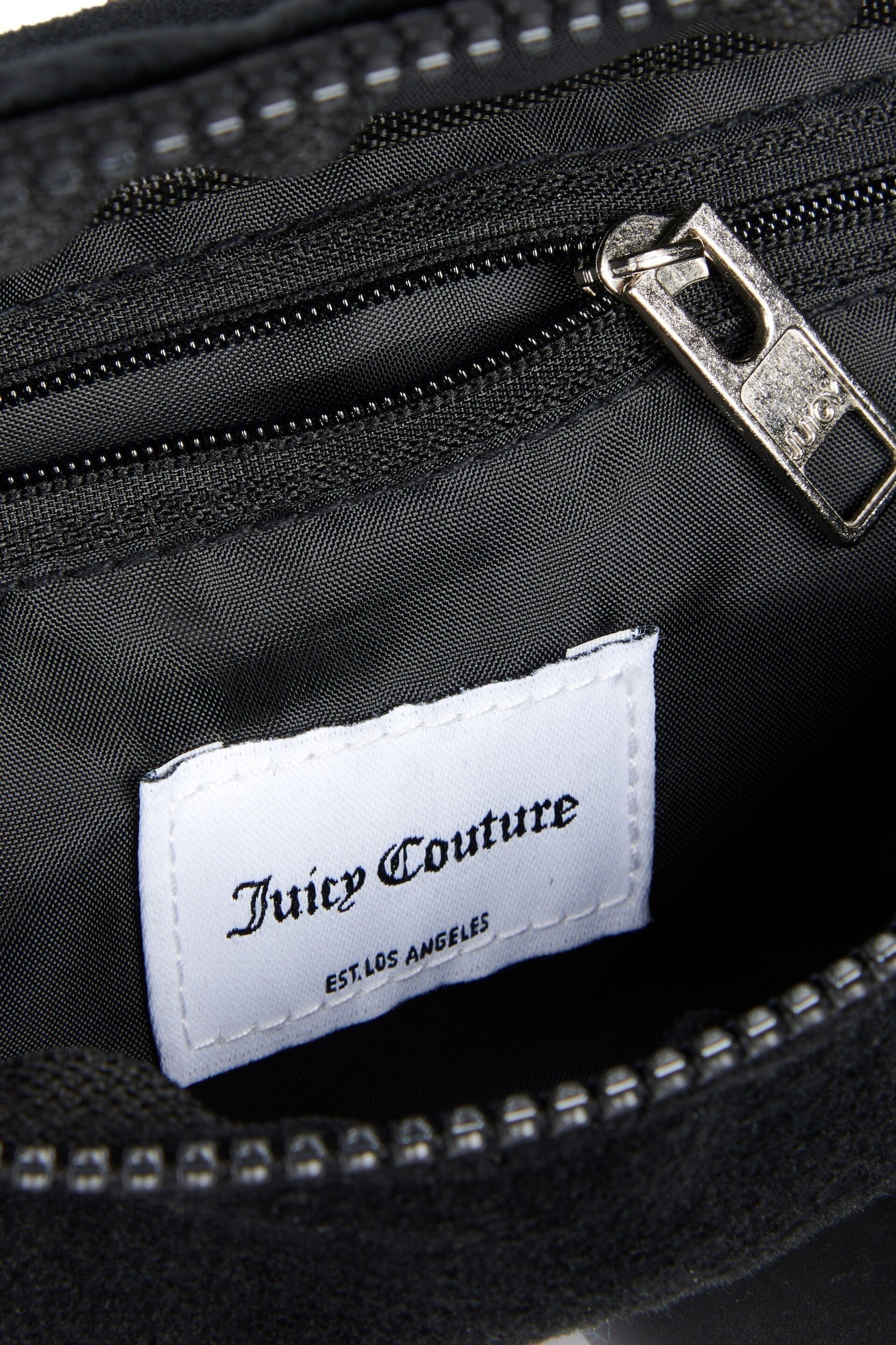 Juicy Couture Girls Diamante Velour Bum Black Bag - Image 7 of 8