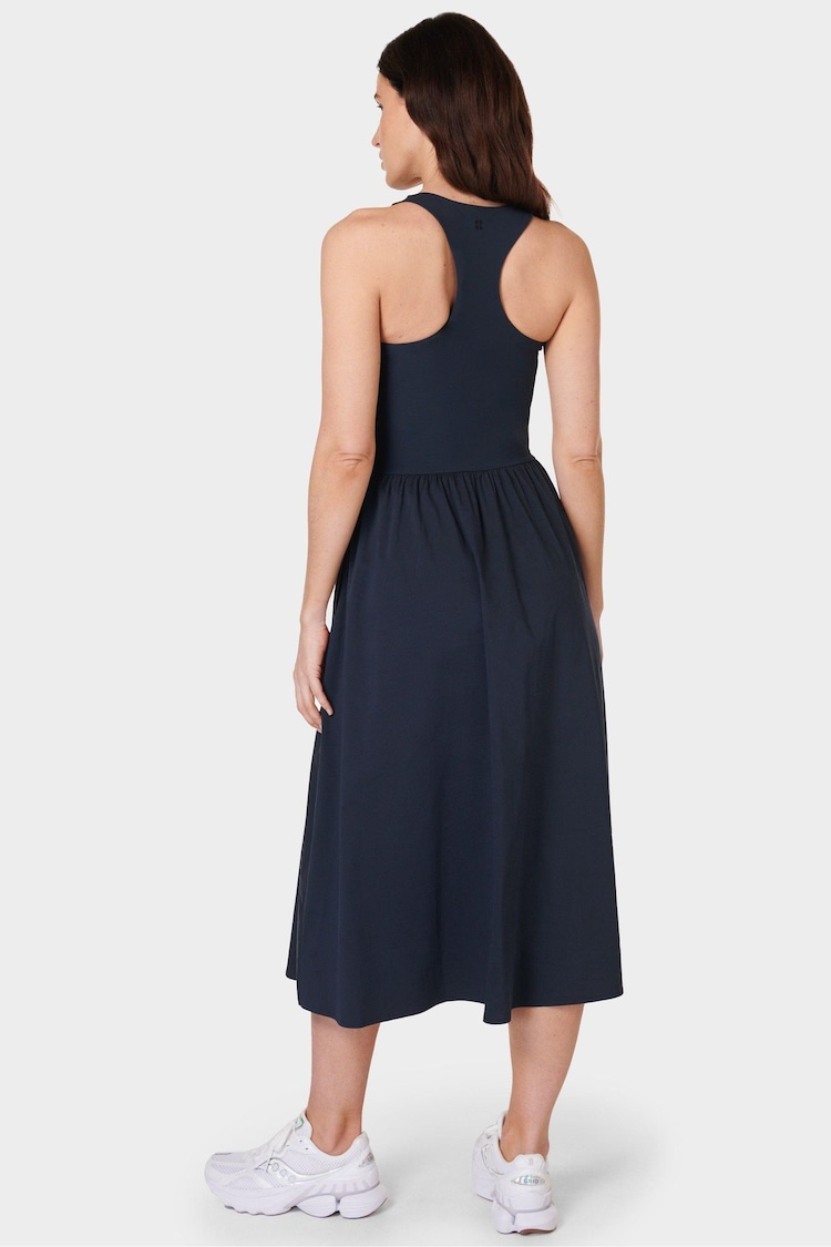 Sweaty Betty Navy Blue Explorer Ribbed Racer Dress - Image 2 of 5