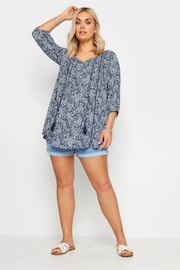 Yours Curve Blue Boho Top - Image 2 of 4