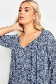 Yours Curve Blue Boho Top - Image 4 of 4