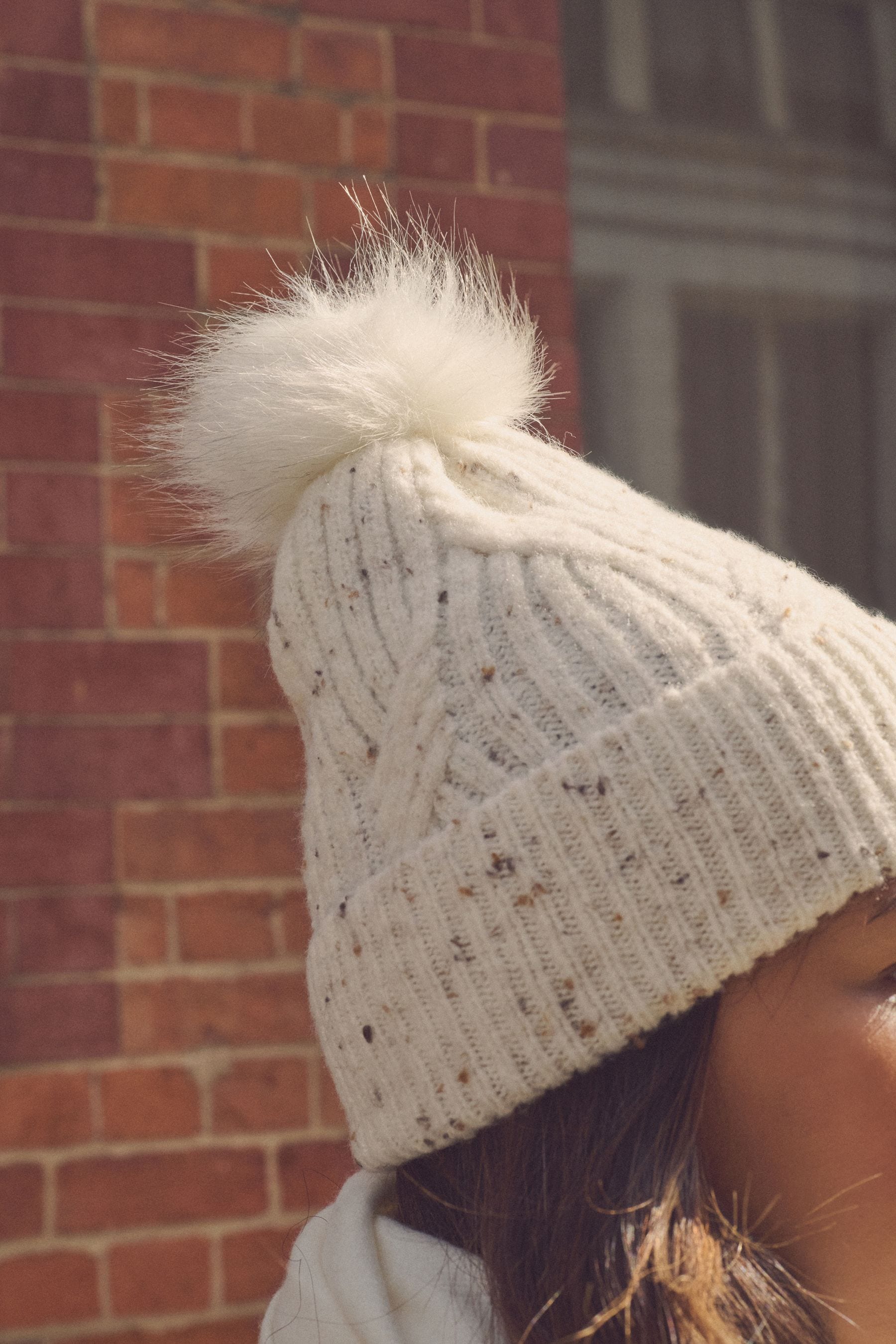 Fat face rib knit pom beanie discount