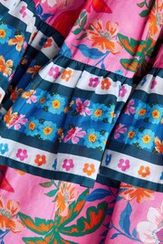 Monsoon Pink Tropical Print Tiered Dress - Image 3 of 4