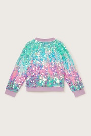 Monsoon Purple Sequin Ombre Bomber Jacket - Image 2 of 4