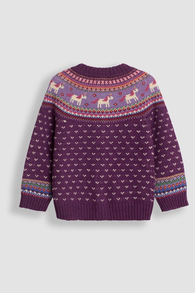 JoJo Maman Bébé Knit Fair Isle Cardigan - 圖片 2，共 3