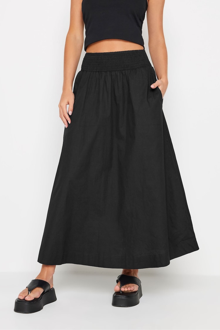 PixieGirl Petite Black Girl Poplin Maxi 100% Cotton Skirt - Image 2 of 5