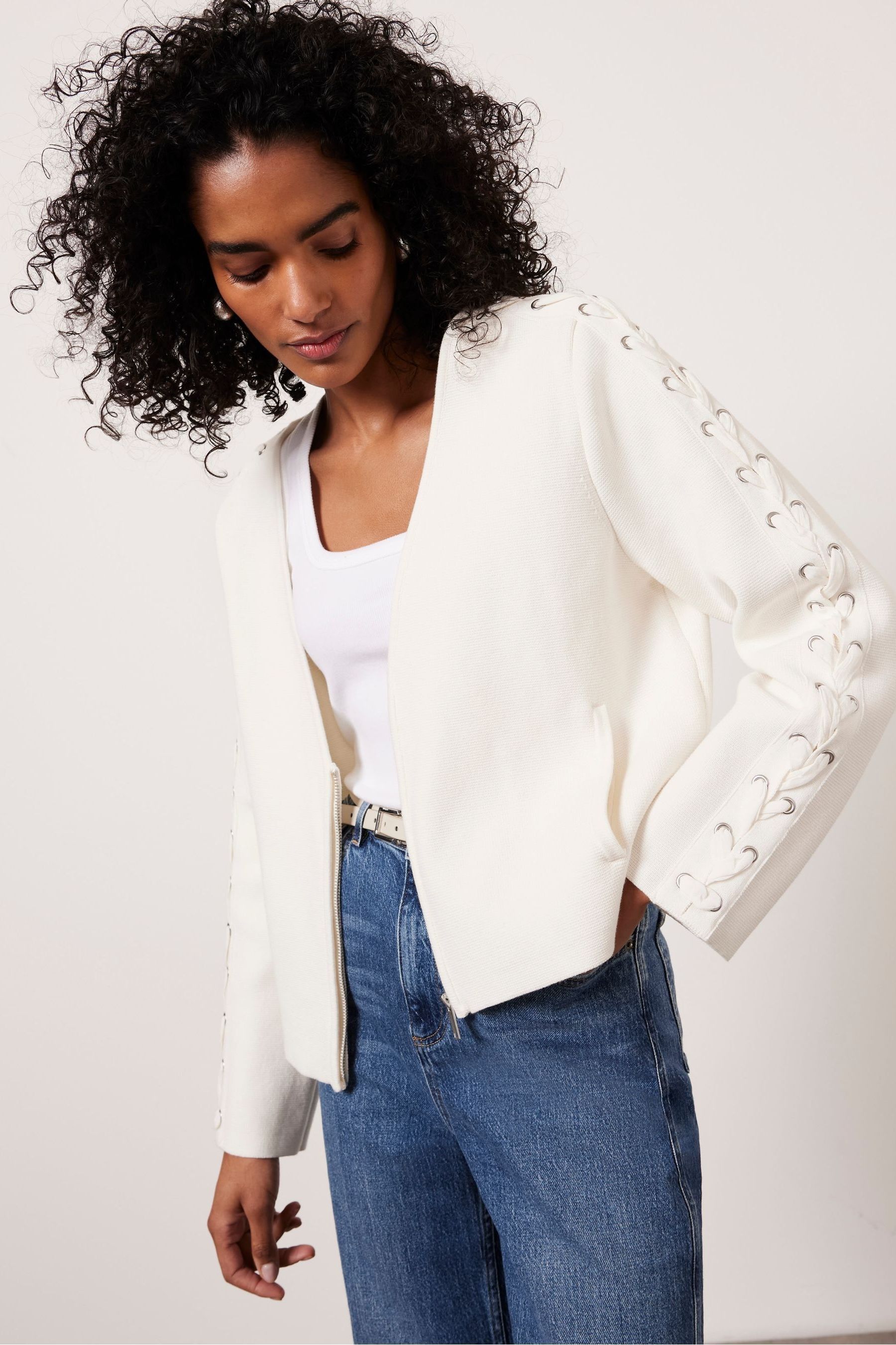 Mint velvet biker cardigan store