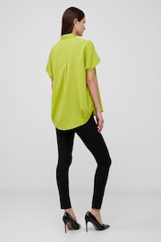 French Connection Green Crepe Light Sleeveless Popover Shirt - Image 2 of 4