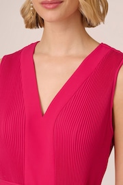 Adrianna Papell Pink Pleated Short Dress - Image 4 of 7