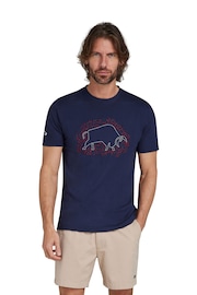 Raging Bull Blue Scatter Stitch Bull T-Shirt - Image 1 of 9